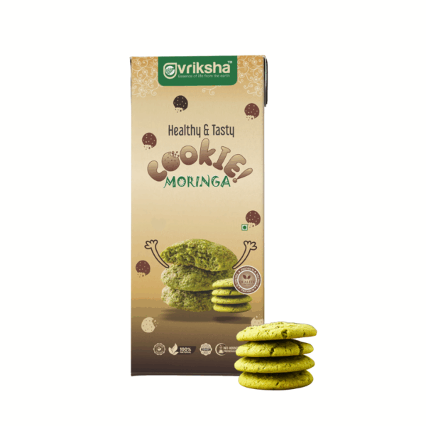 Vriksha Moringa Cookies 100gm | 100% Wheat Grain: Fuel your day the right way | Feel good snacking for the whole family
